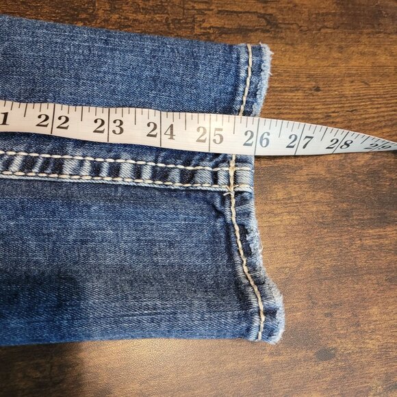 Silver Jeans Sz 28 Suki Mid Capri Super Stretch Tummy Control Medium Light Wash - Picture 12 of 14